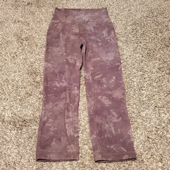 Lululemon Align Crop Leggings Rejuvenate Dark Chrome Multi 4 - Picture 2 of 5